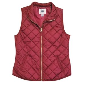Old Navy red quilted vest